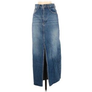 ZARA Blue The Denim Long Pencil Skirt - S
